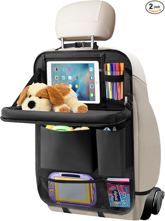 Car Backseat Organizer with Tablet Holder, 6 Storage Pockets Seat Back by EtreJeune