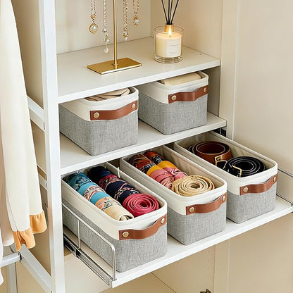Bagnizer Small Fabric Storage Baskets, Decorative Basket - Image 5