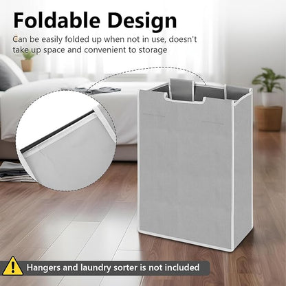 3 Pack Large Laundry Sorter Replacement Bags, Light Gray, 600D Oxford Cloth - Image 4