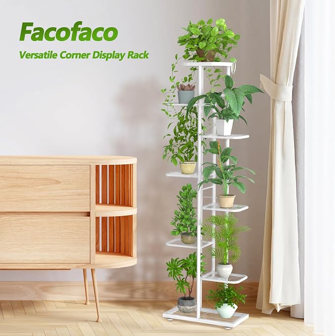 Corner Plant Stand Indoor 8 Tier 9 Potted - Image 5