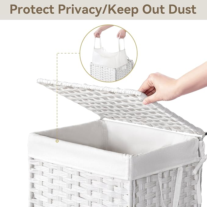 Chrislley 90L Slim Laundry Hamper - Image 4