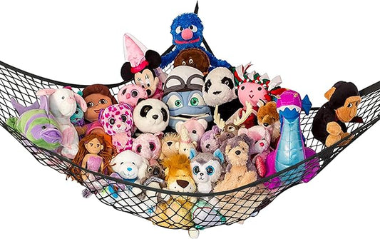 Stuffed Animal Hammock, Large | Corner Stuffed Animal Storage & Plushie Net | by LillysLove