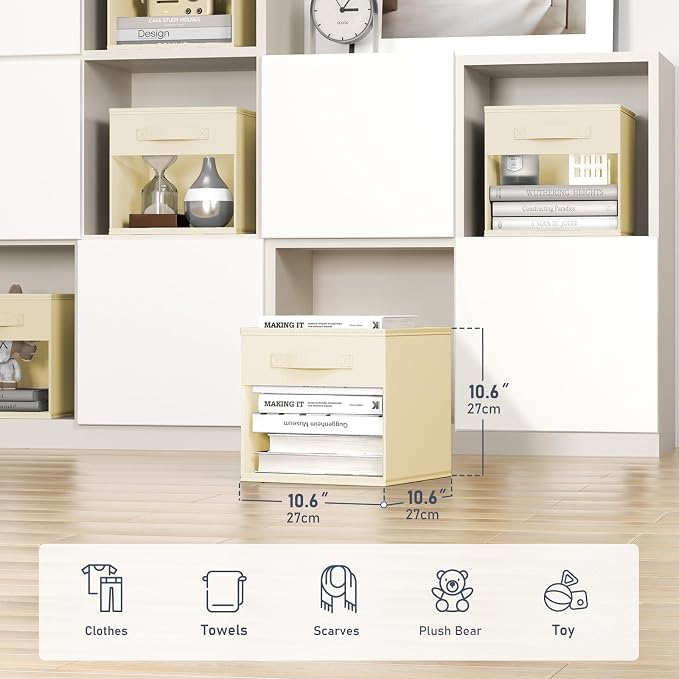 DIMJ Storage Cubes, Cube Storage Bin, 10 Pack Foldable Storage Cubes - Image 2