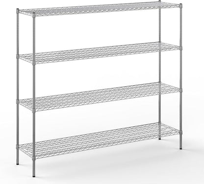 18" Deep x 72" Wide x 64" Height Wire Shelving Kit | 4-Tier | NSF Commercial by Regal+Altair
