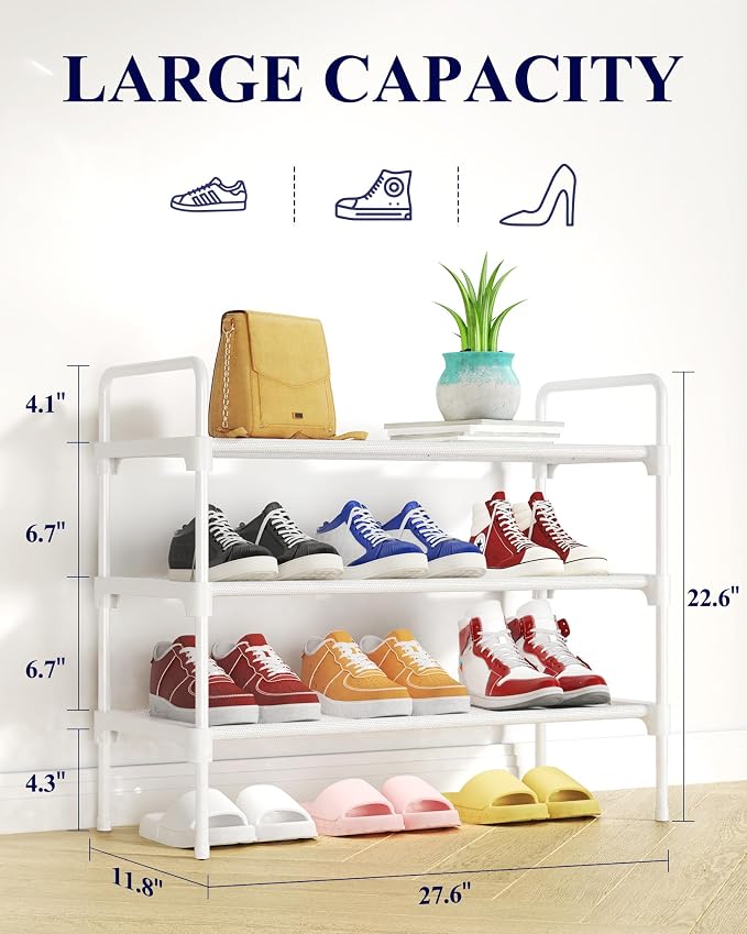 Kitsure Shoe Rack for Closet, Sturdy and Long-Lasting Shoe Shelf, Shoe Rack for - Image 2