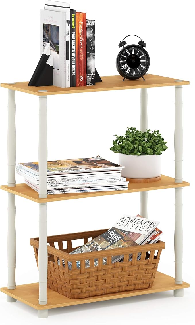 Furinno Turn-N-Tube 3-Tier Compact Multipurpose Shelf Display Rack by Furinno-FitsYourSpaceFitsYourBudget
