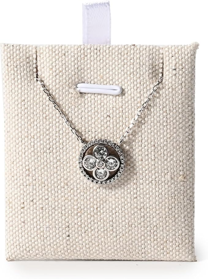 Oirlv 10 PCS Jewelry Display Cards Linen Earring Necklace Card - Image 4