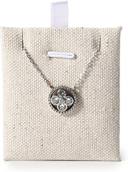 Oirlv 10 PCS Jewelry Display Cards Linen Earring Necklace Card - Image 4