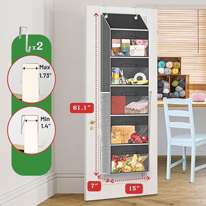Over Door Wrapping Paper Organizer Storage - Image 3