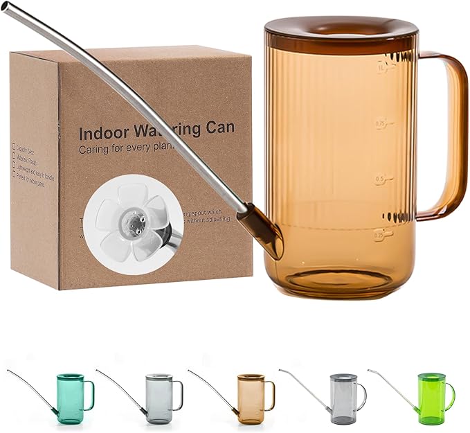 Tennedriv Green Long Spout Watering Can Indoor, Small Watering Cans by TennedrivGreen