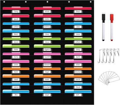 REGELETO 36 Pockets File Storage Pocket Chart by REGELETO