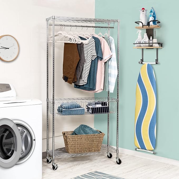 VINAEMO Ironing Board Hanger Wall Mount, 2-Layer Iron and Ironing Board Holder - Image 8
