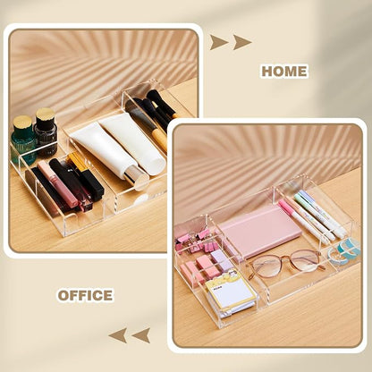 Acrylic Drawer Organizer Clear Desk Drawer Organizer Trays - Image 6