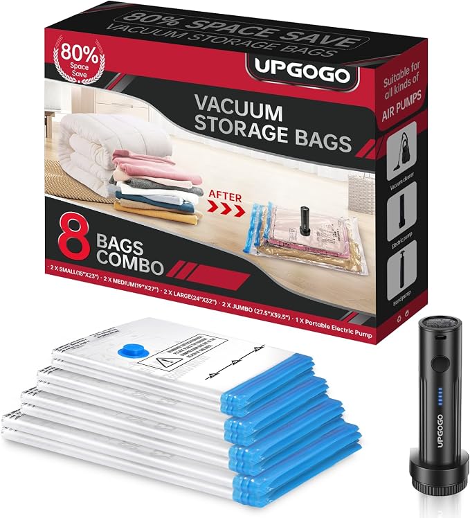 Vacuum Storage Bags with Portable Electric Pump, Vacuum Seal Bags by UPGOGO