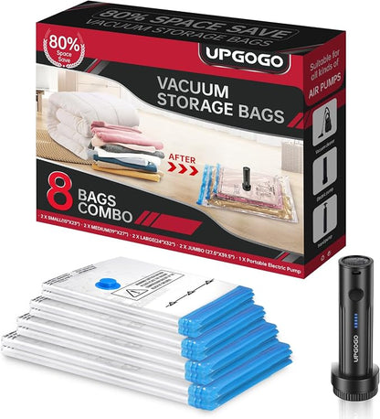 Vacuum Storage Bags with Portable Electric Pump, Vacuum Seal Bags by UPGOGO