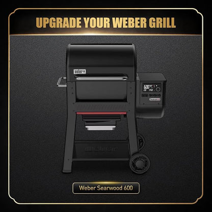 QuliMetal Foldable Front Shelf for Weber Searwood 600/Smoque, 22.80" Grill - Image 3