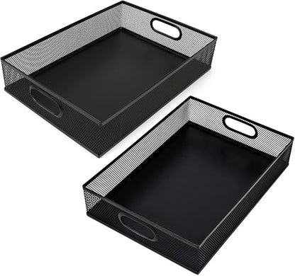 2Pcs Desk Drawer Organizer, Stable Metal Mesh Desk Storage Tray, Versatile - Image 8