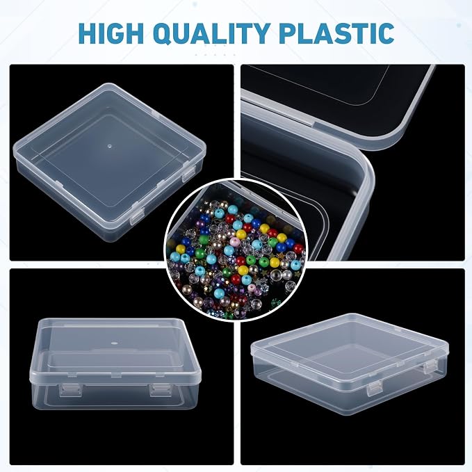 Jetec 18 Pieces Mini Plastic Clear Beads Storage Containers Box - Image 3