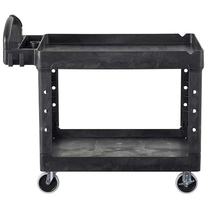 Rubbermaid Commercial Products 2-Shelf Utility/Service Cart, Lipped Shelves - Image 3