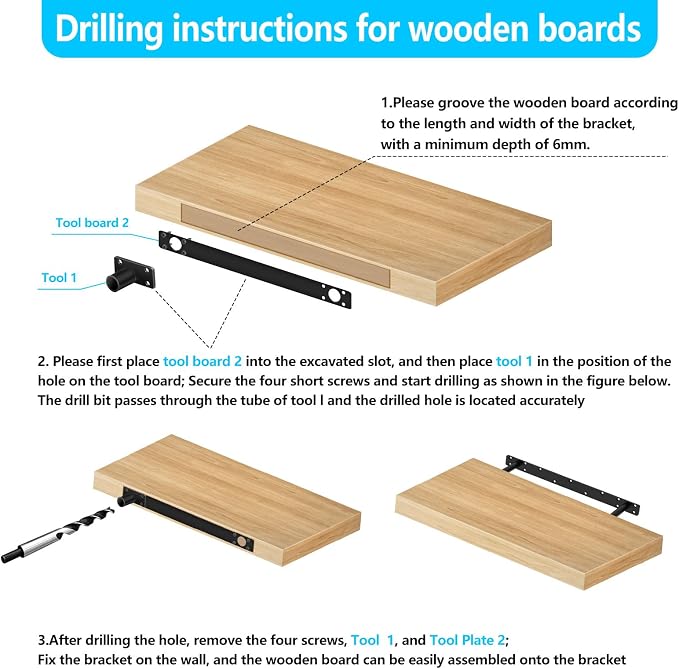 Floating Shelf Bracket, Solid Steel Support Rods - Image 7