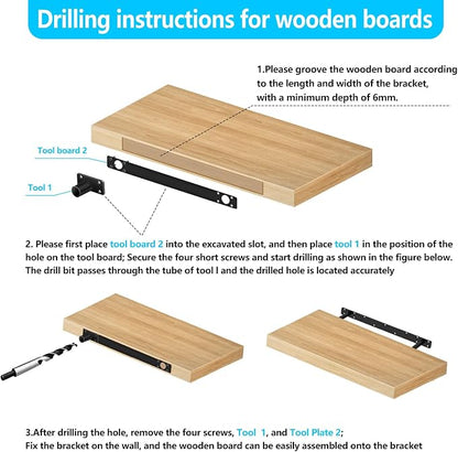 Floating Shelf Bracket, Solid Steel Support Rods - Image 7