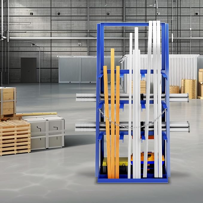 Vertical Bar Rack, 3000 LB Capacity, Steel Bays Long Parts Storage Rack - Image 5