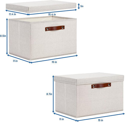 Temary Storage Bins with Lids 2-Pack Large Foldable Storage Baskets with Lid - Image 2