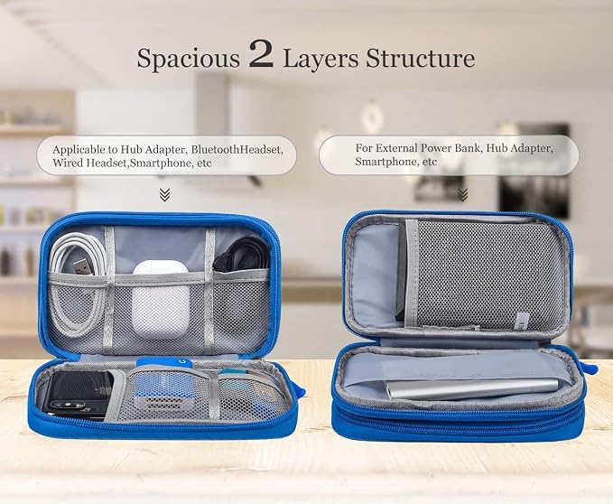 CAOODKDK Electronics Accessories Organizer Pouch, Electronic Organizer Travel - Image 3
