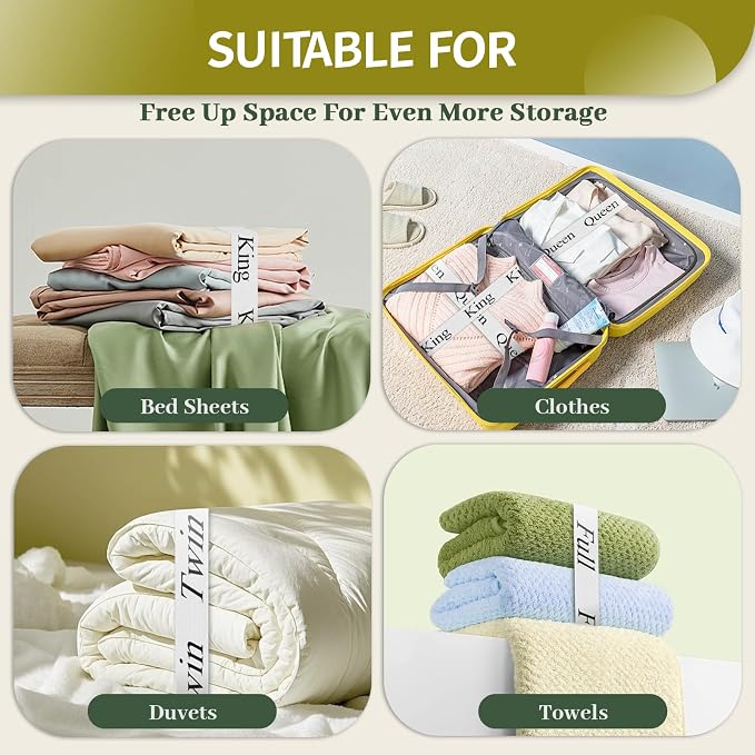 4 Pieces Bed Sheet Organizer and Storage Size Label Bands, Elastic Linen Labels - Image 6