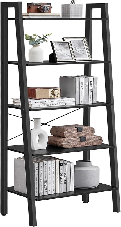 VASAGLE Ladder Shelf, 5-Tier Bookshelf, Storage Rack, Bookcase by VASAGLEbySONGMICSHOME