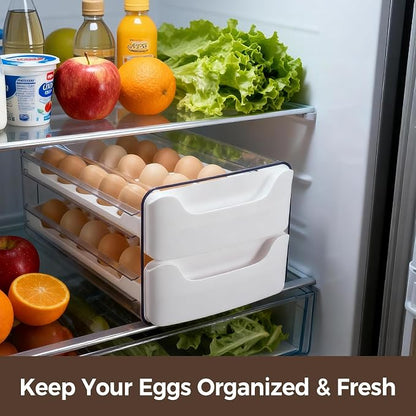 36-Egg-Holder for Fridge, Egg-Storage for Refrigerator Countertop, 2 Tier - Image 6