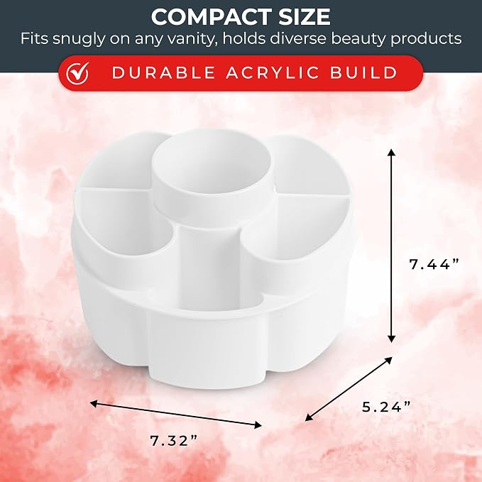 Masirs Small 360 Rotating Makeup Organizer - Image 3