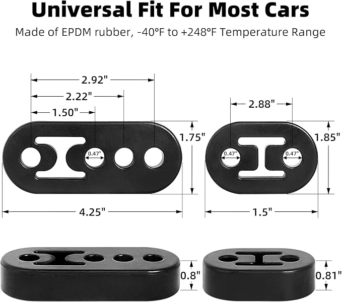 4 Pieces Exhaust Hanger Rods Stainless Steel 90° bend 7.5 inch Long - Image 3