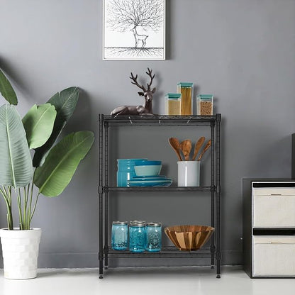 PayLessHere | 3-Tier Wire Shelf | 23"x13"x30" | Black | Adjustable Racks | - Image 2