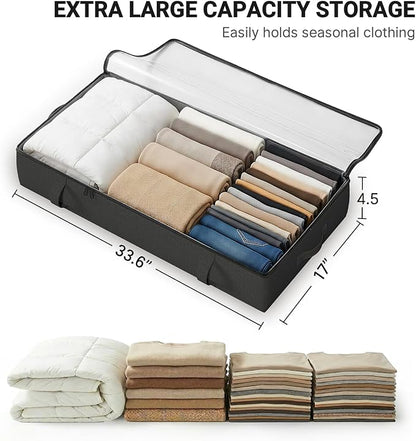 TidyCorner 2-Pack Under Bed Storage Containers, 4.5 Inches Tall Low Profile - Image 3