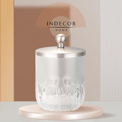 Glass Jar with Metal Lid for Bathroom Organization, Q Tips, and Small - Image 6