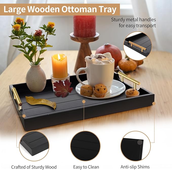 SXNOWS Wooden Serving Tray - Image 2