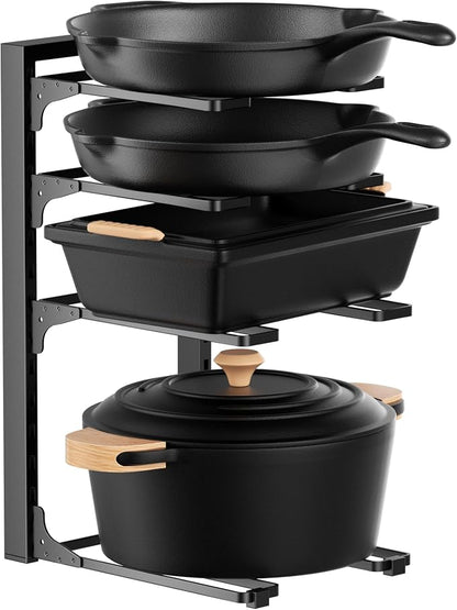 MUDEELA Pots and Pans Organizer under Cabinet 15.75" Tall, 4-Tier Heavy Duty by MUDEELA