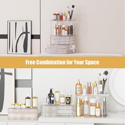 Acina Bathroom Countertop Organizers and Storage: 2-Tier 6-Drawer Makeup - Image 5