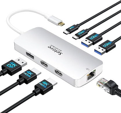USB C Docking Station Dual Monitor, Selore Docking Station 3 Monitors Triple 4K by SeloreS-Global
