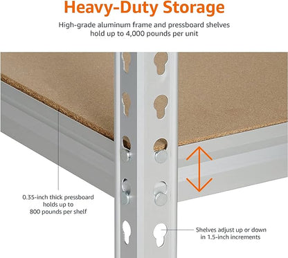 Amazon Basics 5-Tier Medium Duty Storage Shelving, Garage Storage Rack - Image 4