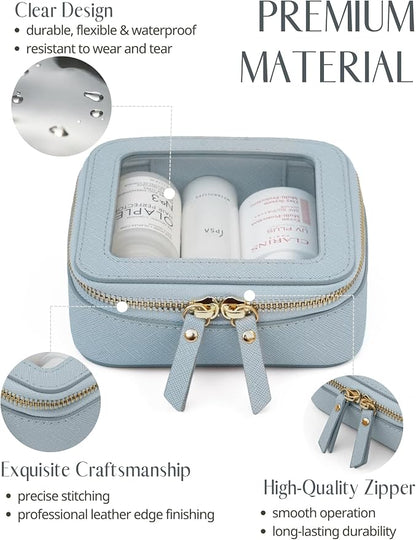 Popvibe Clear Makeup Bag Travel Cosmetic Case Transparent Toiletry Bag - Image 4
