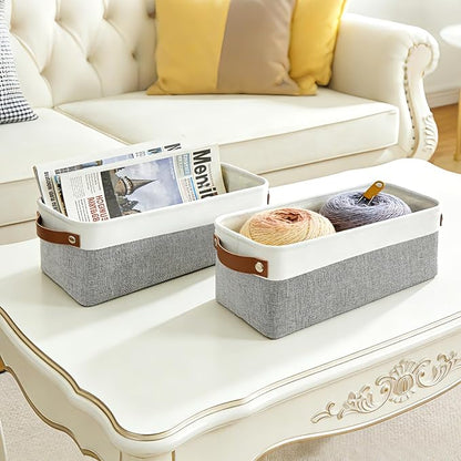 Bagnizer Small Fabric Storage Baskets, Decorative Basket - Image 7