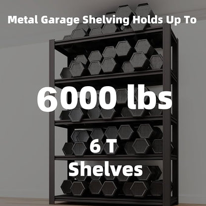 6-Tier 55" W x 24" D x 84" H Garage Shelving 6000LBS Storage Shelves Heavy Duty - Image 4