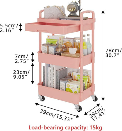Calmootey 3-Tier Rolling Utility Cart - Image 5