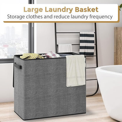 180L Laundry Hamper 3 Section, Large Laundry Basket - Image 4
