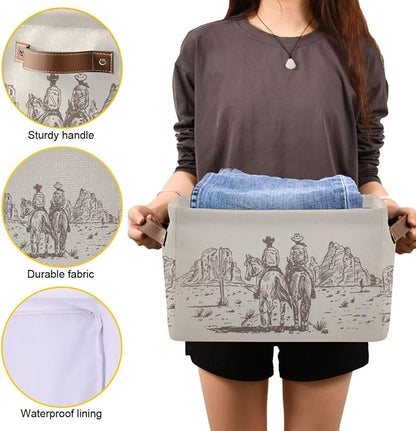 ZAZYXTJ Western Cowboy Storage Basket - Image 7
