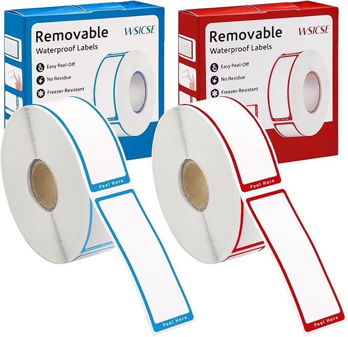 1000 Food Labels, Removable Freezer Labels by WSICSE