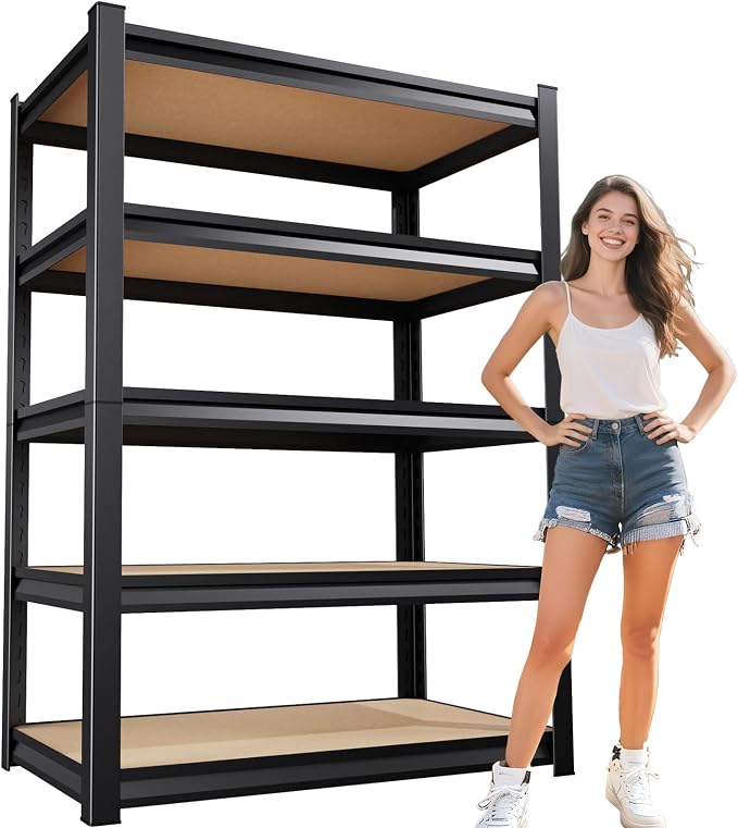 46" W Garage Shelving Heavy Duty Storage Shelves Adjustable Garage Shelves 5 by AOJUFEO