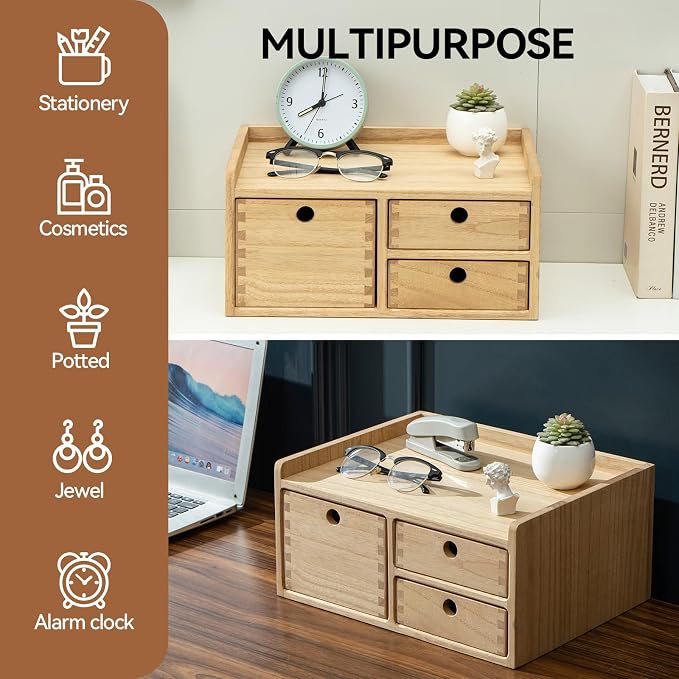 KIRIGEN Desk Organizer with 3 Drawers - Image 6